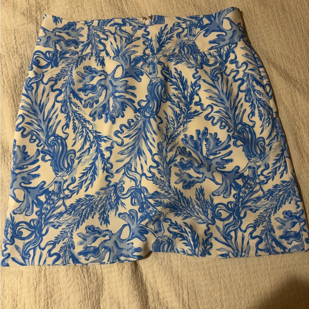 Jonas High Waisted Skort - Resort White Aqua Lounge